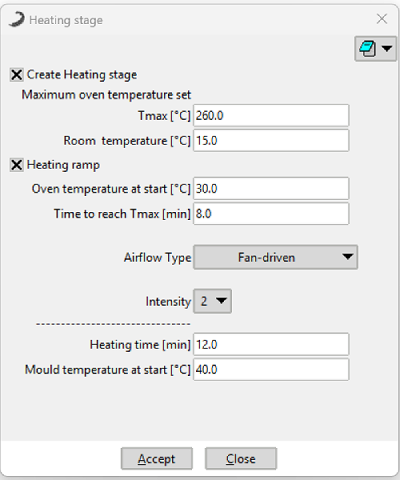 Heating Stage Window
