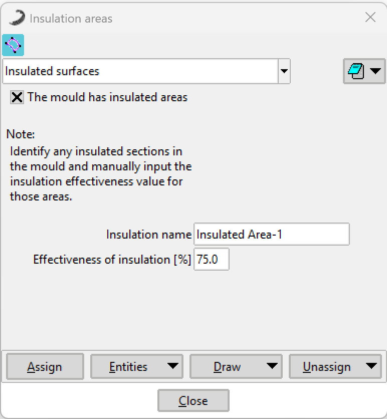 Insulation Areas Window