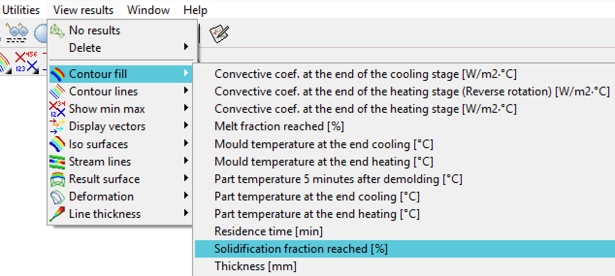 View Results Menu